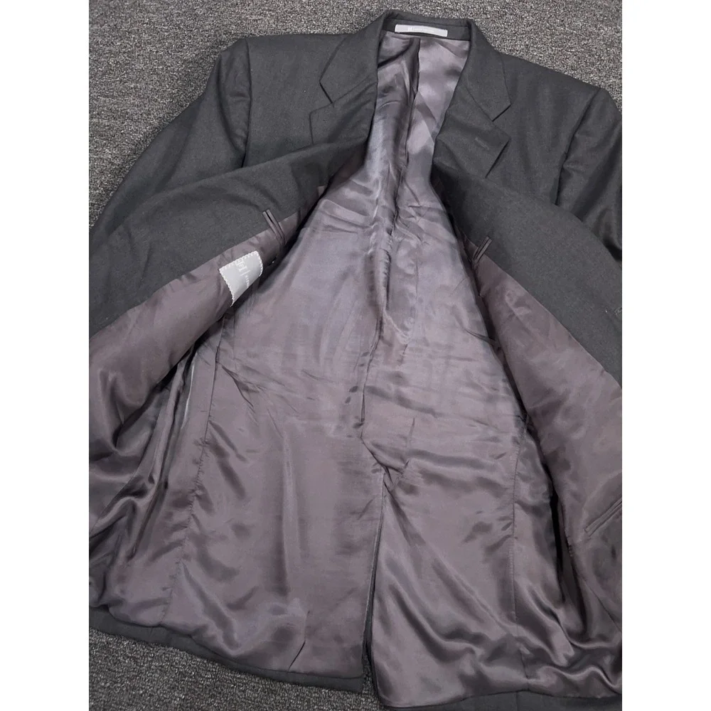 Hickey Freeman Suit Men's 41L Pants 33x30‎ Gray Loro Piana Tasmanian Super 130s